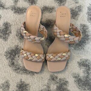 A New Day Braided Heel Sandals